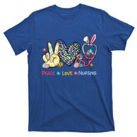 Peace Love Nursing Easter Day Leopard Stethoscope Rn Nurses Great Gift T-Shirt