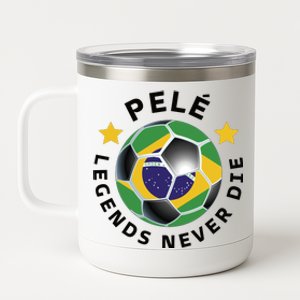 Pele | Legends Never Die | Pelé 12 oz Stainless Steel Tumbler Cup