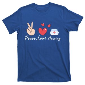 Peace Love Nursing Funny Idea Nurse Gift T-Shirt