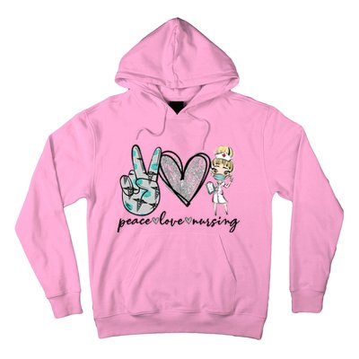 Peace Love Nursing Funny Love Nurse Nurse Day Nurse Week Gift Hoodie