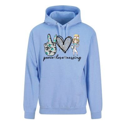 Peace Love Nursing Funny Love Nurse Nurse Day Nurse Week Gift Unisex Surf Hoodie