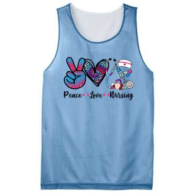 Peace Love Nursing Cute Nurse Stethoscope Tie Dye Flower Great Gift Mesh Reversible Basketball Jersey Tank