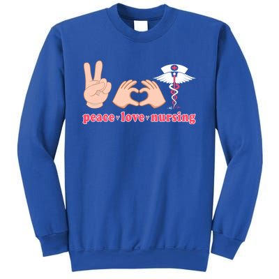 Peace Love Nursing Funny Nurse Life Cool Gift Sweatshirt