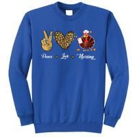 Peace Love Nursing Funny Thanksgiving Turkey Outfit Gift Sweatshirt