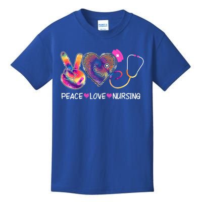 Peace Love Nursing Happy Nurse Week Day On May Great Gift Kids T-Shirt