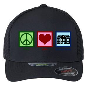 Peace Love Nursing Homes Gift Flexfit Unipanel Trucker Cap