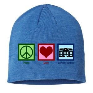 Peace Love Nursing Homes Gift Sustainable Beanie