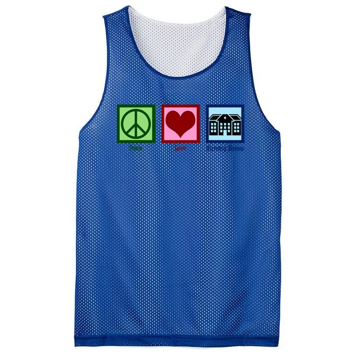 Peace Love Nursing Homes Gift Mesh Reversible Basketball Jersey Tank