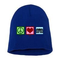 Peace Love Nursing Homes Gift Short Acrylic Beanie