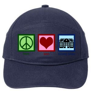 Peace Love Nursing Homes Gift 7-Panel Snapback Hat