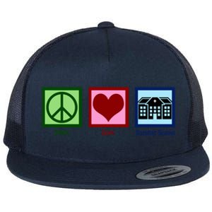 Peace Love Nursing Homes Gift Flat Bill Trucker Hat