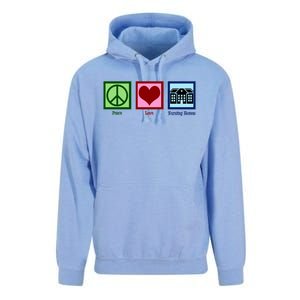 Peace Love Nursing Homes Gift Unisex Surf Hoodie