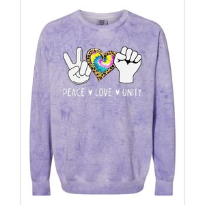 Peace Love Orange Unity Day Anti Bullying Colorblast Crewneck Sweatshirt