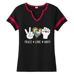 Peace Love Orange Unity Day Anti Bullying Ladies Halftime Notch Neck Tee