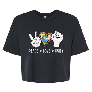 Peace Love Orange Unity Day Anti Bullying Bella+Canvas Jersey Crop Tee