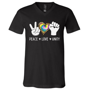 Peace Love Orange Unity Day Anti Bullying V-Neck T-Shirt