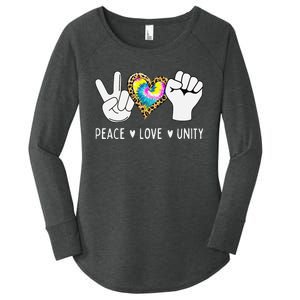 Peace Love Orange Unity Day Anti Bullying Women's Perfect Tri Tunic Long Sleeve Shirt