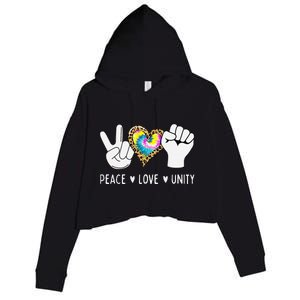 Peace Love Orange Unity Day Anti Bullying Crop Fleece Hoodie