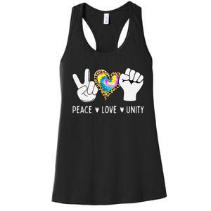 Peace Love Orange Unity Day Anti Bullying Women's Racerback Tank