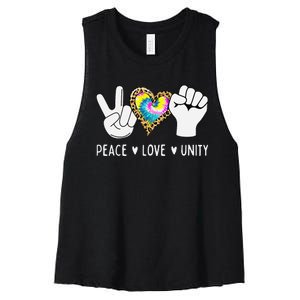 Peace Love Orange Unity Day Anti Bullying Women's Racerback Cropped Tank