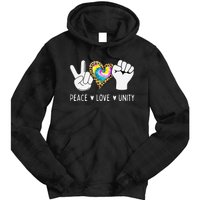 Peace Love Orange Unity Day Anti Bullying Tie Dye Hoodie