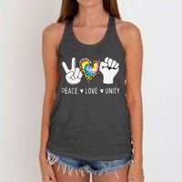 Peace Love Orange Unity Day Anti Bullying Women's Knotted Racerback Tank