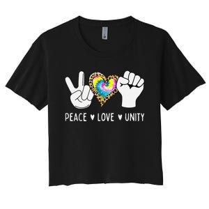 Peace Love Orange Unity Day Anti Bullying Women's Crop Top Tee