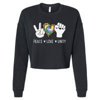 Peace Love Orange Unity Day Anti Bullying Cropped Pullover Crew