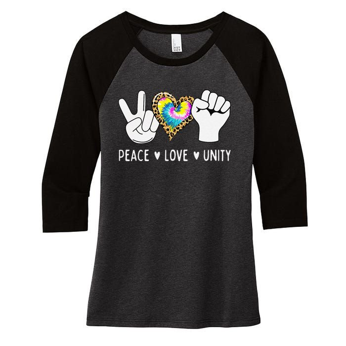 Peace Love Orange Unity Day Anti Bullying Women's Tri-Blend 3/4-Sleeve Raglan Shirt