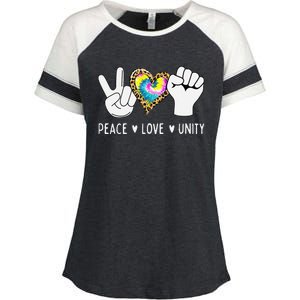 Peace Love Orange Unity Day Anti Bullying Enza Ladies Jersey Colorblock Tee