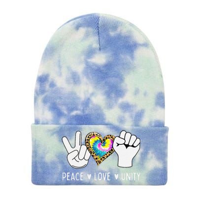 Peace Love Orange Unity Day Anti Bullying Tie Dye 12in Knit Beanie