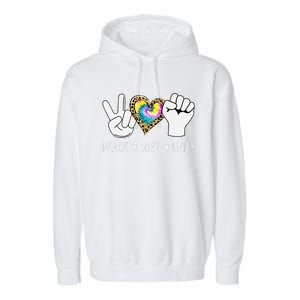 Peace Love Orange Unity Day Anti Bullying Garment-Dyed Fleece Hoodie