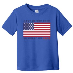 Patriotic Land Of The Free Because Of The Brave Gift Toddler T-Shirt