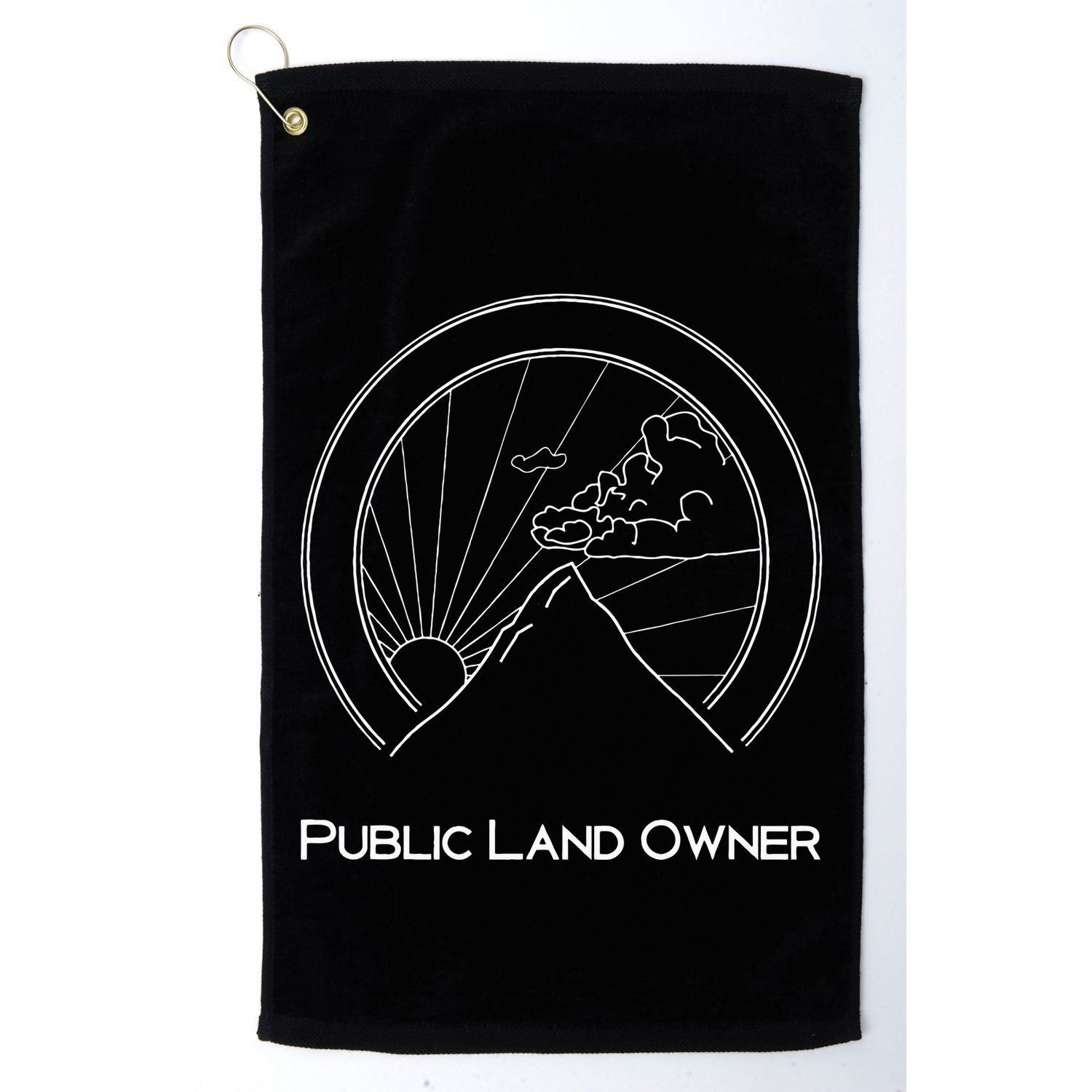 Public Land Owner Mountain Climber Hiking Gift Golf Towel