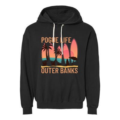 Pogue Life Outer Banks Beach Sunset Surfing Pogue Life Garment-Dyed Fleece Hoodie