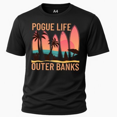 Pogue Life Outer Banks Beach Sunset Surfing Pogue Life Cooling Performance Crew T-Shirt