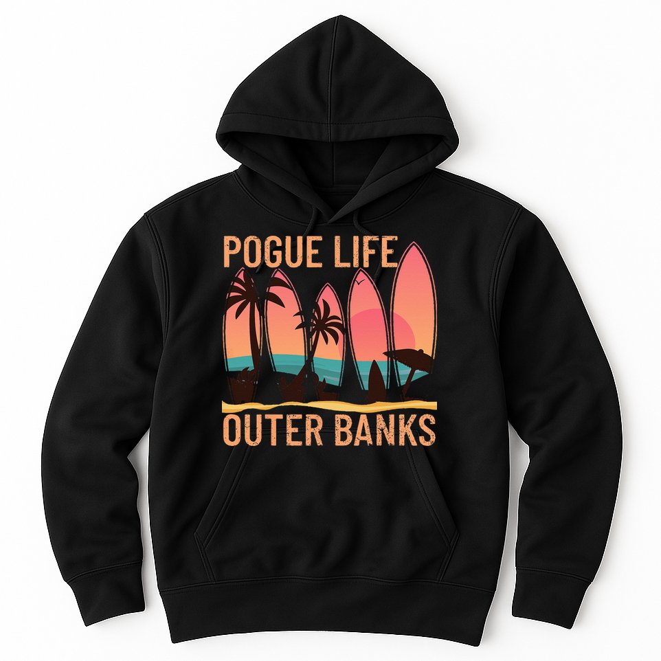 Pogue Life Outer Banks Beach Sunset Surfing Pogue Life Hoodie