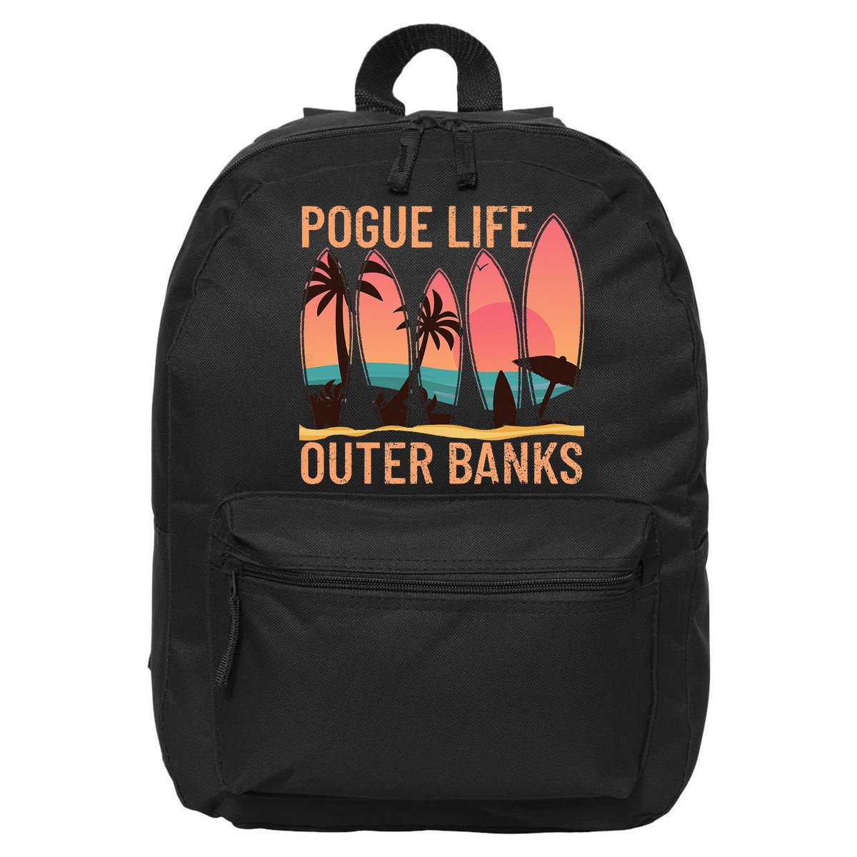 Pogue Life Outer Banks Beach Sunset Surfing Pogue Life 16 in Basic Backpack
