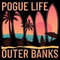 Pogue Life Outer Banks Beach Sunset Surfing Pogue Life 16 in Basic Backpack