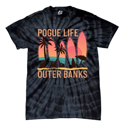 Pogue Life Outer Banks Beach Sunset Surfing Pogue Life Tie-Dye T-Shirt