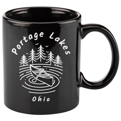 Portage Lakes Ohio 11oz C Handle Ceramic Mug