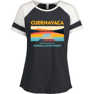 Proud Leader Of Keeping Austin Weird Enza Ladies Jersey Colorblock Tee