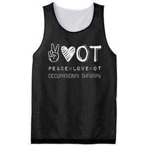 Peace Love Ot Occupational Therapy Therapist Gift Mesh Reversible Basketball Jersey Tank