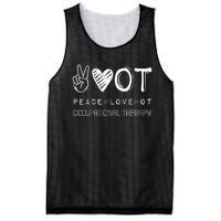 Peace Love Ot Occupational Therapy Therapist Gift Mesh Reversible Basketball Jersey Tank