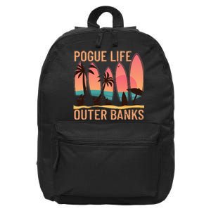 Pogue Life Outer Banks Beach Sunset Surfing 16 in Basic Backpack