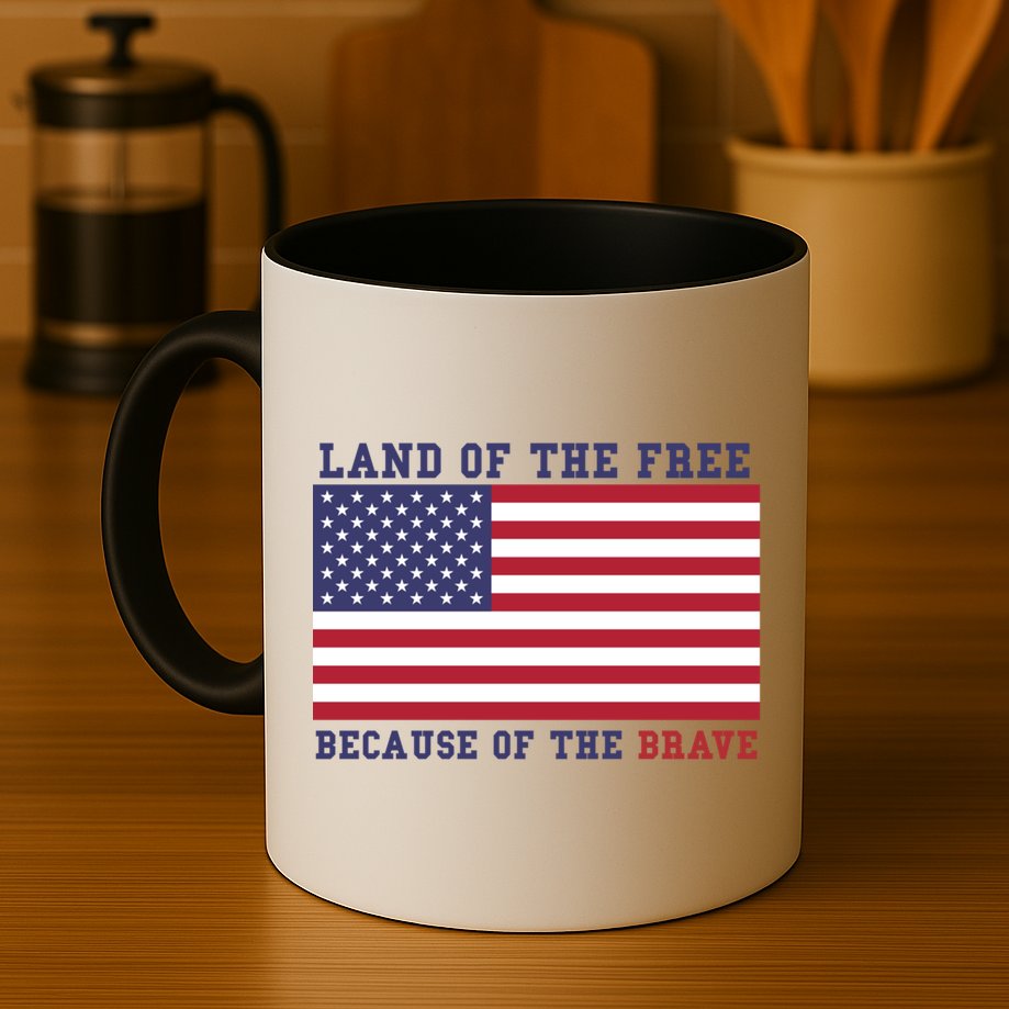 Patriotic Land Of The Free Because Of The Brave Meaningful Gift Mug