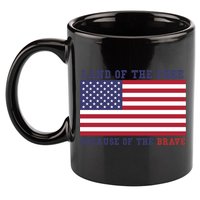 Patriotic Land Of The Free Because Of The Brave Meaningful Gift 11oz C Handle Ceramic Mug