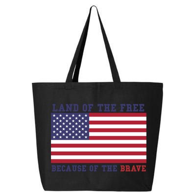 Patriotic Land Of The Free Because Of The Brave Meaningful Gift 25L Jumbo Tote