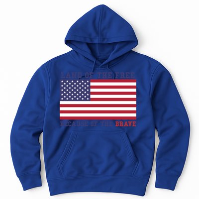 Patriotic Land Of The Free Because Of The Brave Meaningful Gift Hoodie