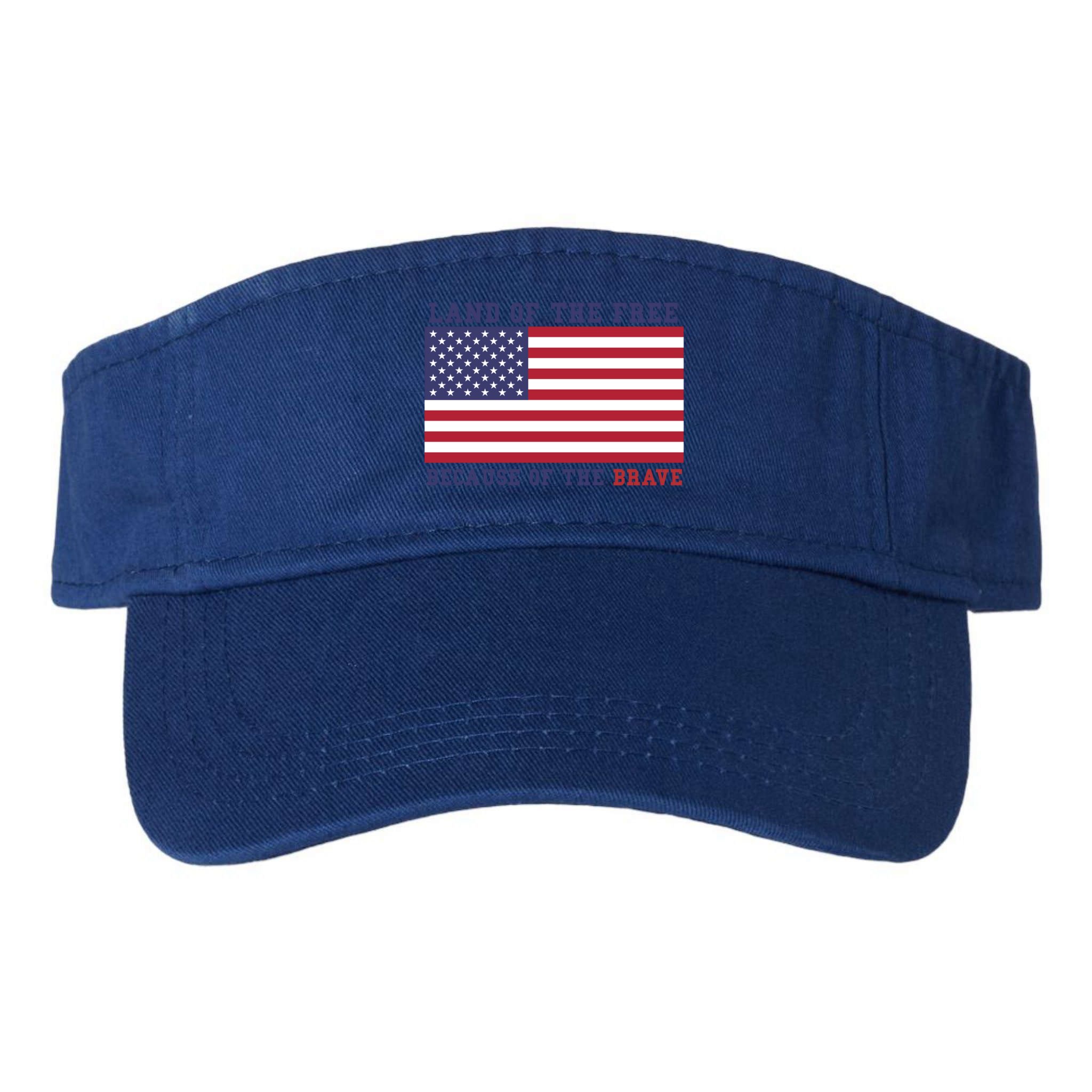 Patriotic Land Of The Free Because Of The Brave Meaningful Gift Visor